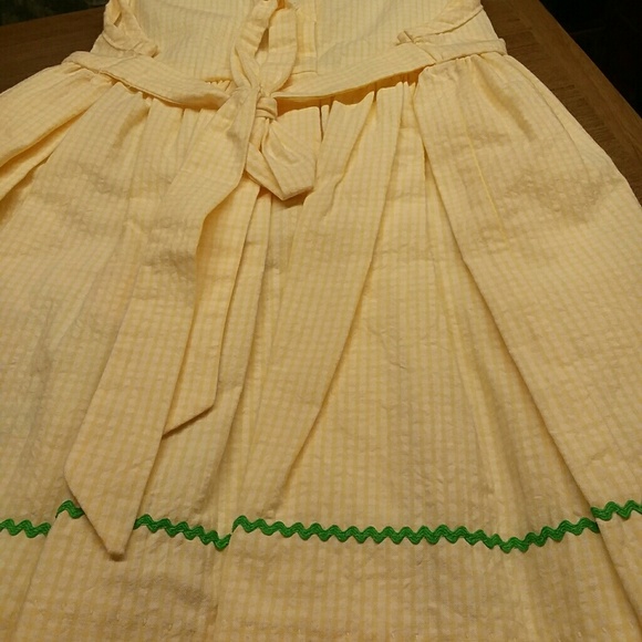 Vintage Betti Terell by Johnston Yellow Checked Multi Color Flower Dress 12mon. - Picture 6 of 7